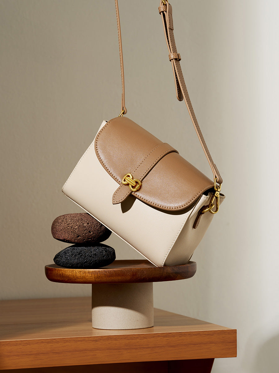 Butterfly Buckle Square Crossbody Bag