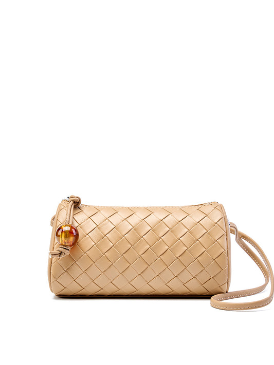 Woven Cowhide Mini Crossbody Bag