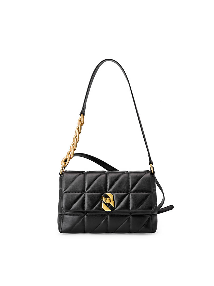 Diamond Pattern Chain Crossbody Bag