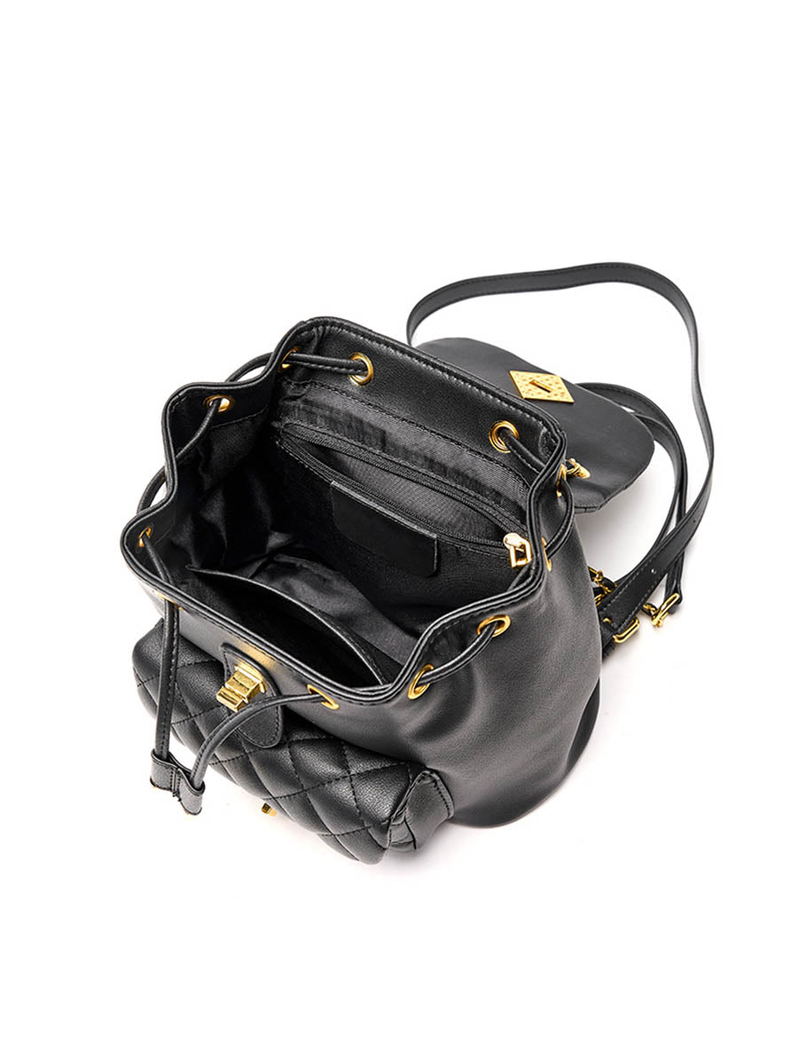 Black Diamond Pattern Small Backpack