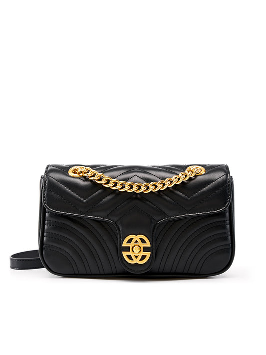 Black Square Chain Crossbody Bag