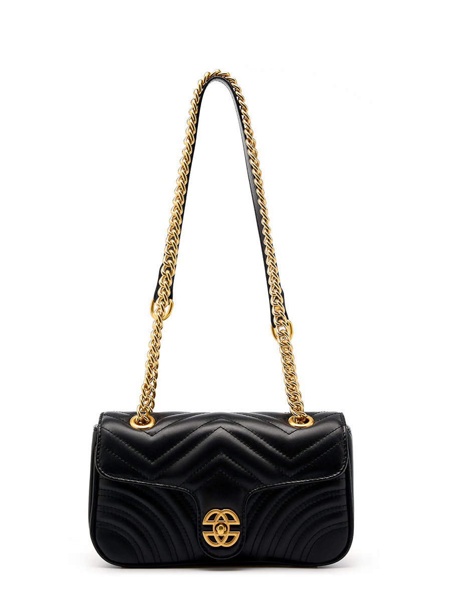 Black Square Chain Crossbody Bag
