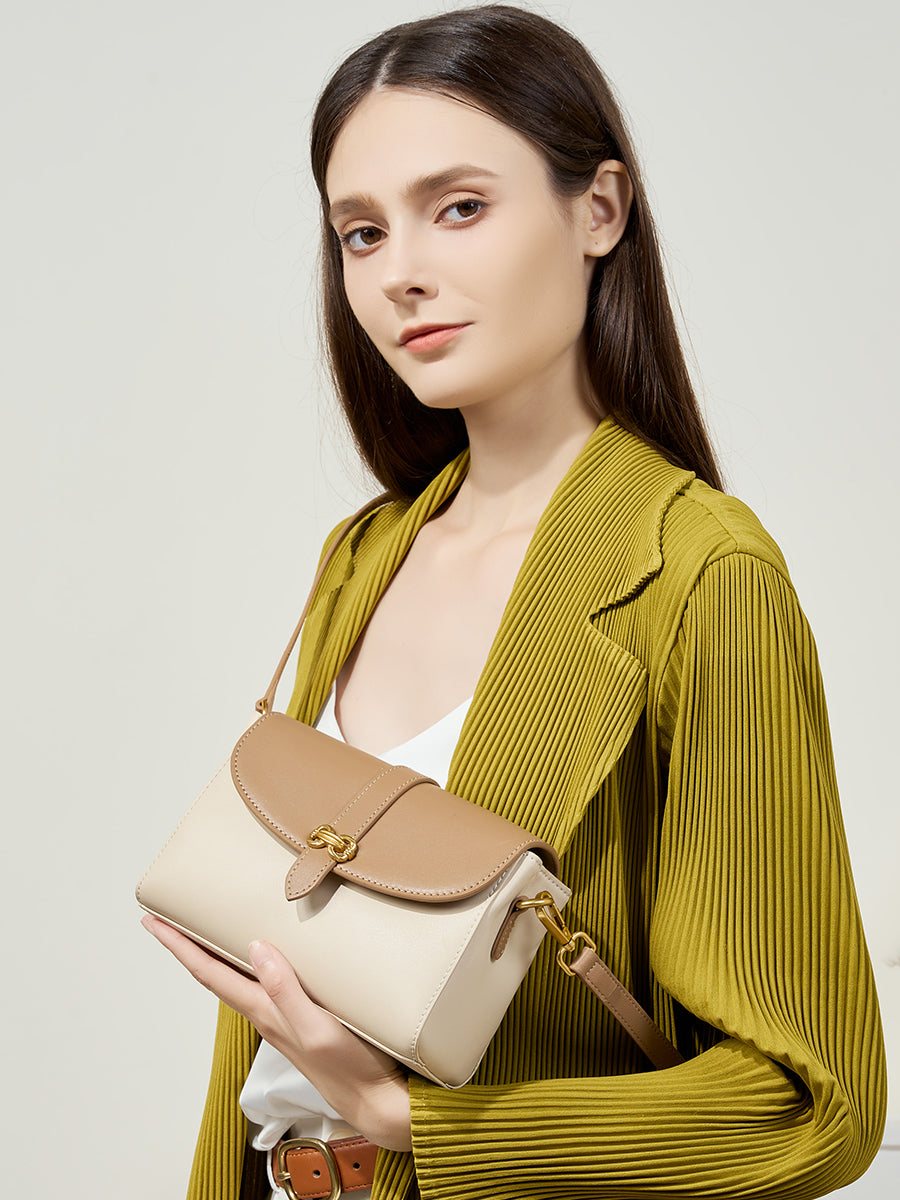 Butterfly Buckle Square Crossbody Bag