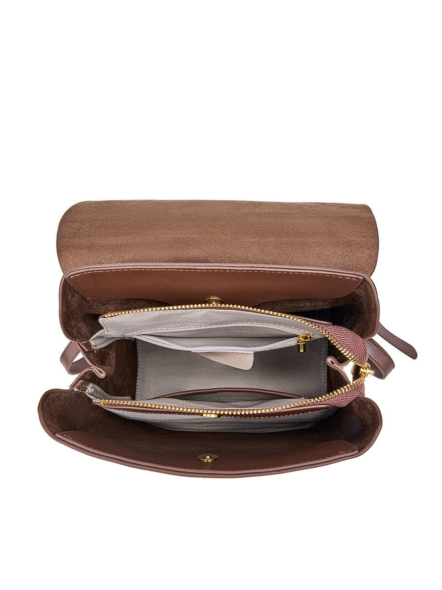 Simple Color Block Large Backpack