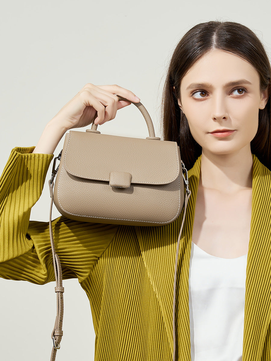 Gray Simple Small Shoulder Bag