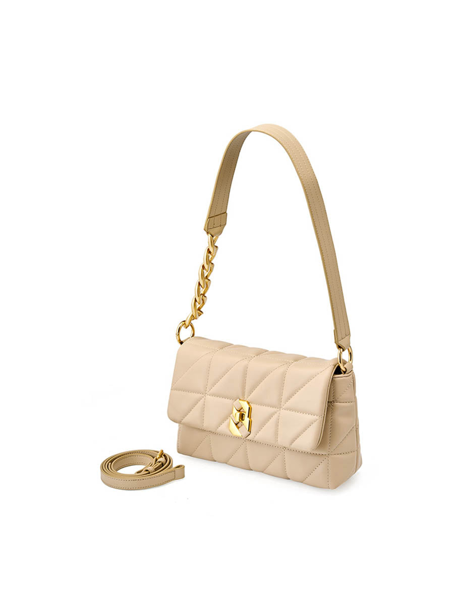 Diamond Pattern Chain Crossbody Bag
