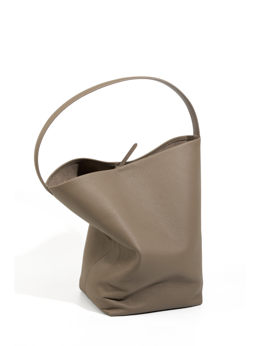 Simple Solid Color Bucket Tote Bag
