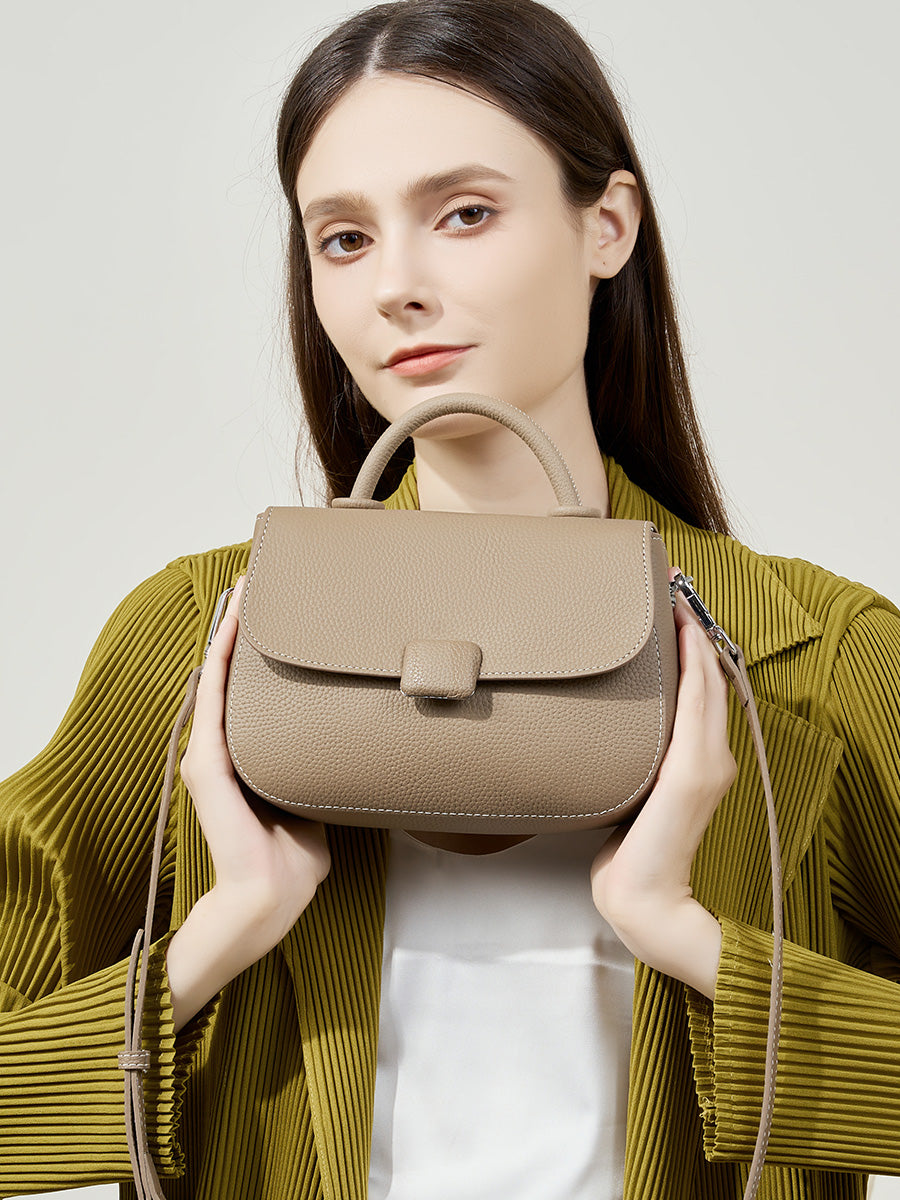 Gray Simple Small Shoulder Bag