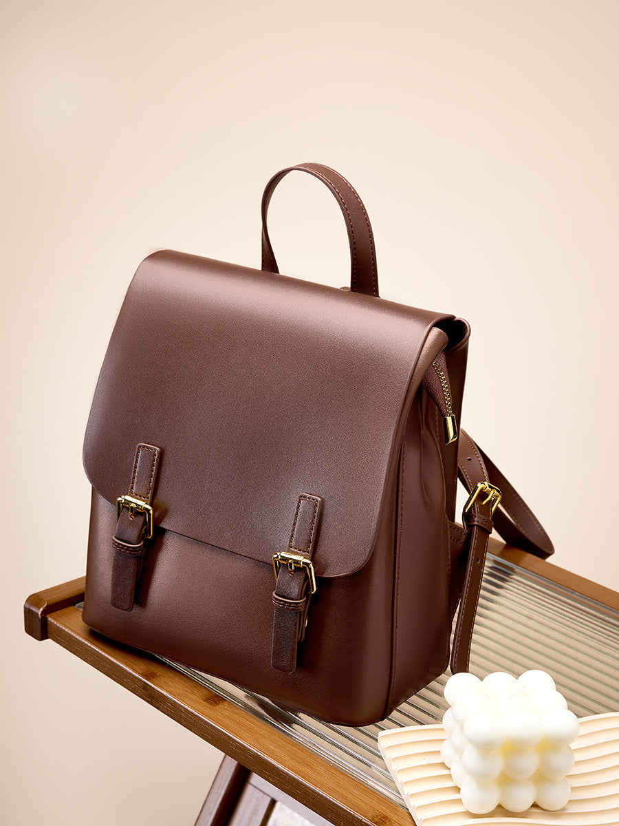 Simple Color Block Large Backpack
