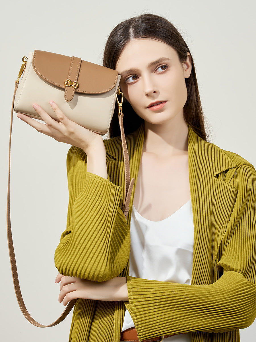 Butterfly Buckle Square Crossbody Bag